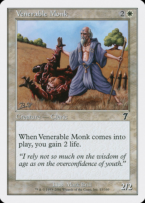 Magic the Gathering Card - Venerable Monk - MTG Circle