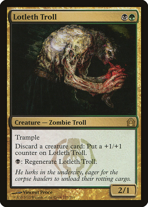 Magic the Gathering Card - Lotleth Troll - MTG Circle