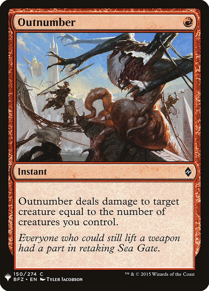 Magic the Gathering Card - Outnumber - MTG Circle