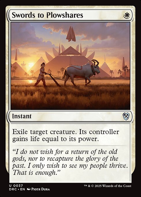 Magic the Gathering Card - Swords to Plowshares - MTG Circle