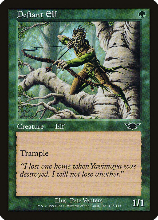 Magic the Gathering Card - Defiant Elf - MTG Circle