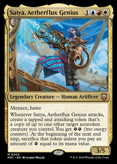 Magic the Gathering Card - Satya, Aetherflux Genius - MTG Circle