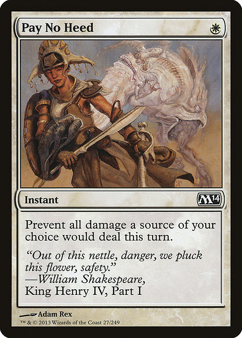 Magic the Gathering Card - Pay No Heed - MTG Circle