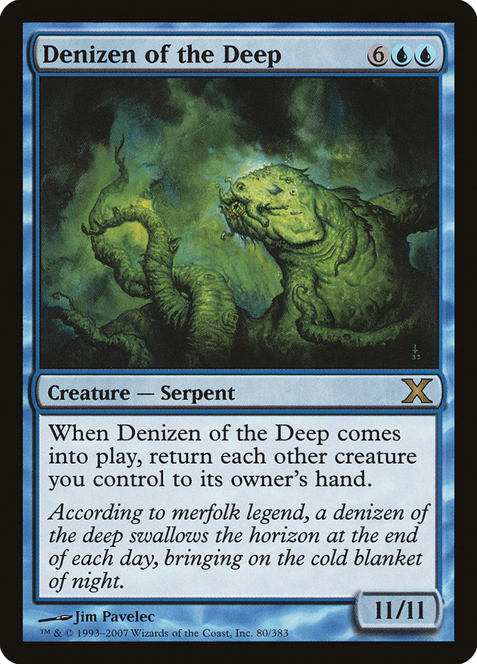 Magic the Gathering Card - Denizen of the Deep - MTG Circle