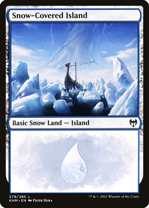 Magic the Gathering Card - Snow-Covered Island - MTG Circle