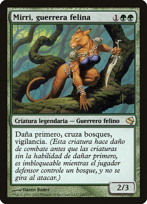 Magic the Gathering Card - Mirri, Cat Warrior - MTG Circle