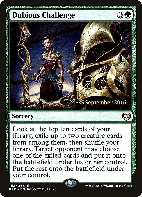 Magic the Gathering Card - Dubious Challenge - MTG Circle