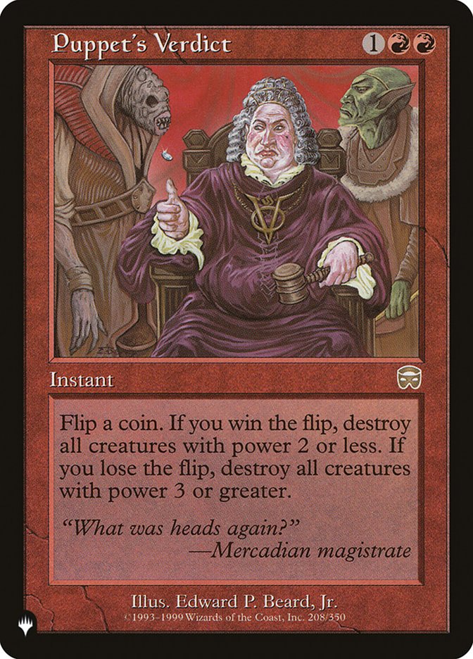 Magic the Gathering Card - Puppet's Verdict - MTG Circle