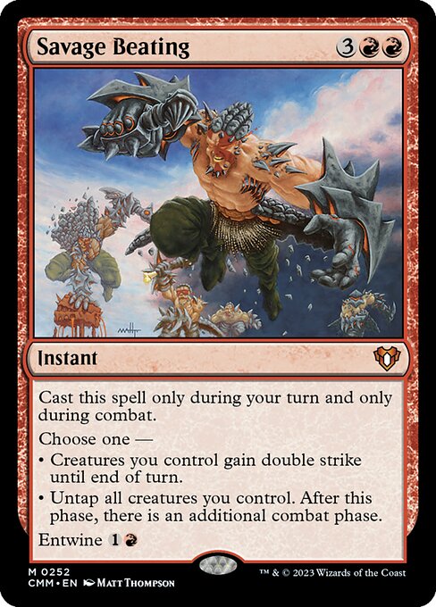 Magic the Gathering Card - Savage Beating - MTG Circle