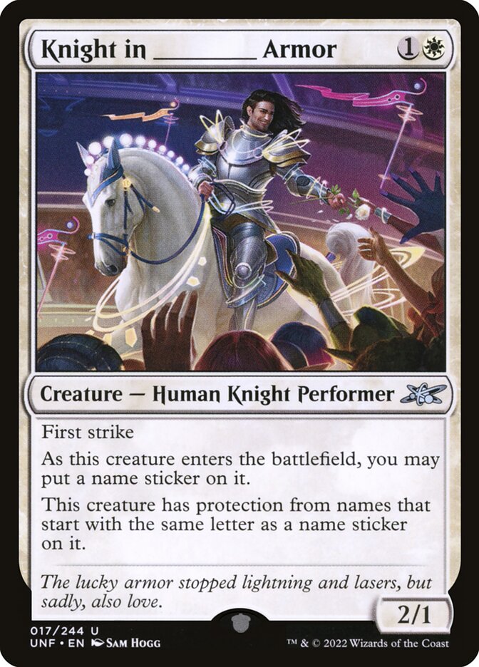 Magic the Gathering Card - Knight in _____ Armor - MTG Circle