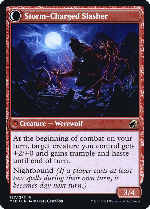 Magic the Gathering Card - Storm-Charged Slasher - MTG Circle