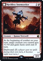 Magic the Gathering Card - Reckless Stormseeker // Storm-Charged Slasher - MTG Circle