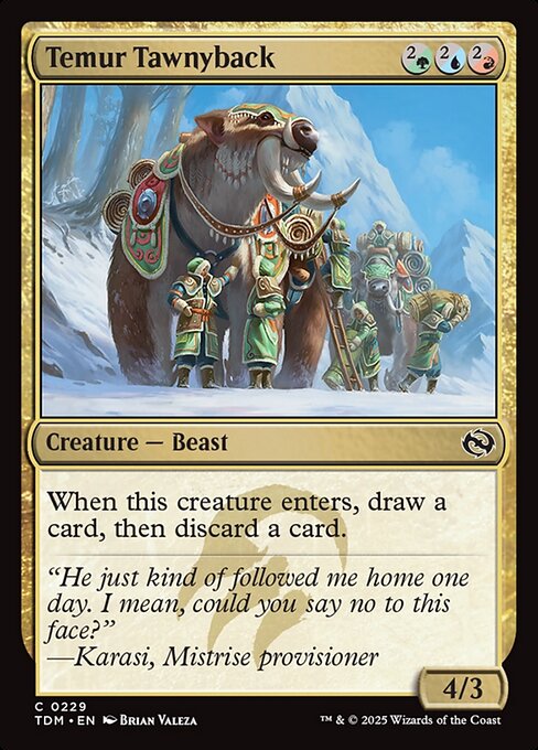 Magic the Gathering Card - Temur Tawnyback - MTG Circle