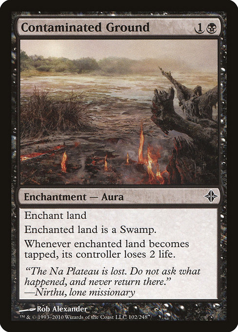 Magic the Gathering Card - Contaminated Ground - MTG Circle