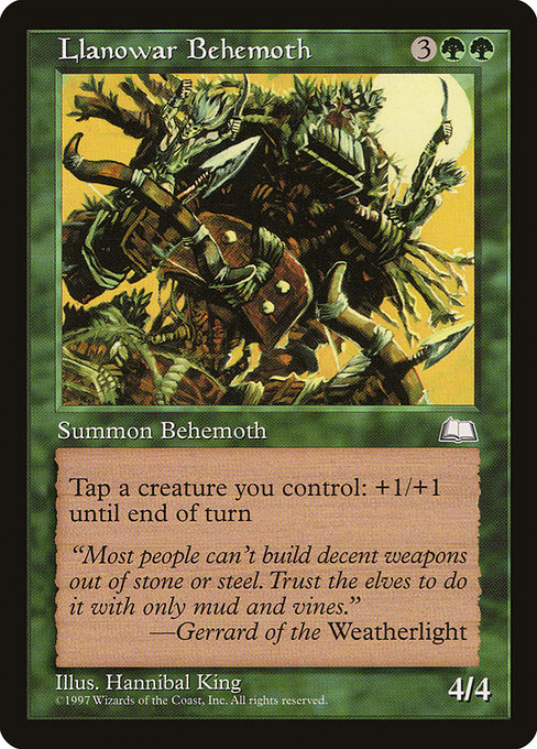 Magic the Gathering Card - Llanowar Behemoth - MTG Circle