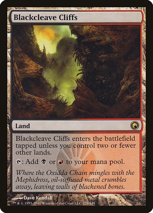 Magic the Gathering Card - Blackcleave Cliffs - MTG Circle