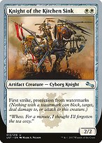 Magic the Gathering Card - Knight of the Kitchen Sink - MTG Circle