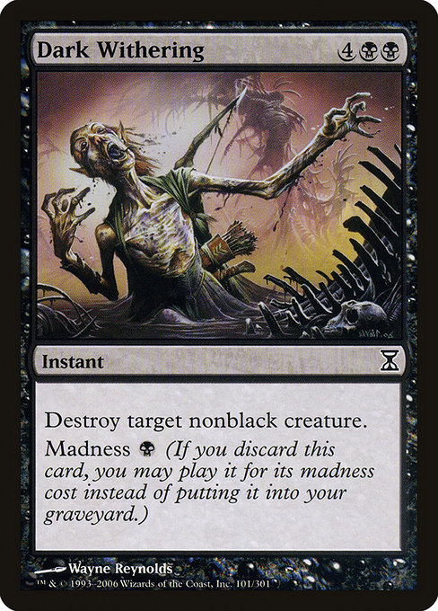 Magic the Gathering Card - Dark Withering - MTG Circle