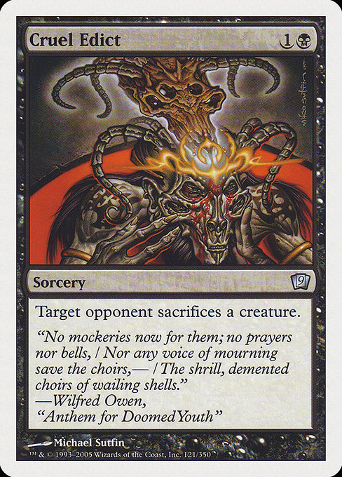 Magic the Gathering Card - Cruel Edict - MTG Circle