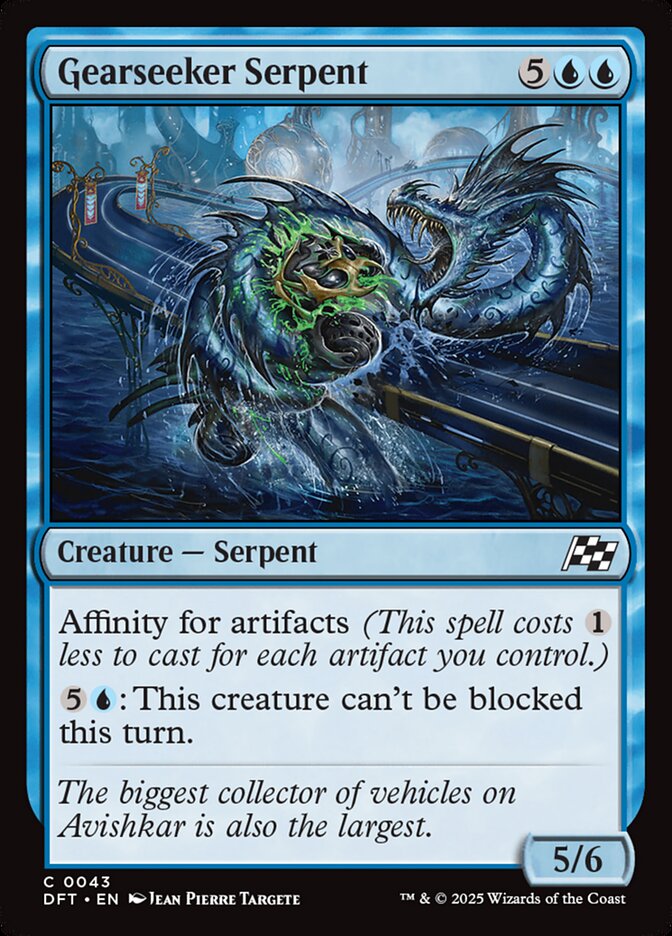 Magic the Gathering Card - Gearseeker Serpent - MTG Circle