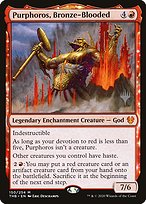 Magic the Gathering Card - Purphoros, Bronze-Blooded - MTG Circle