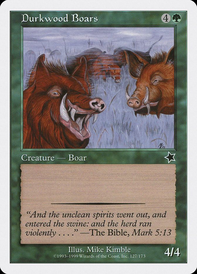 Magic the Gathering Card - Durkwood Boars - MTG Circle