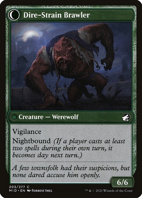 Magic the Gathering Card - Dire-Strain Brawler - MTG Circle