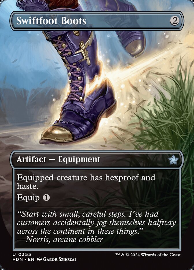 Magic the Gathering Card - Swiftfoot Boots - MTG Circle