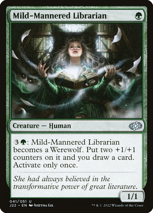 Magic the Gathering Card - Mild-Mannered Librarian - MTG Circle