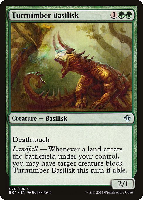 Magic the Gathering Card - Turntimber Basilisk - MTG Circle