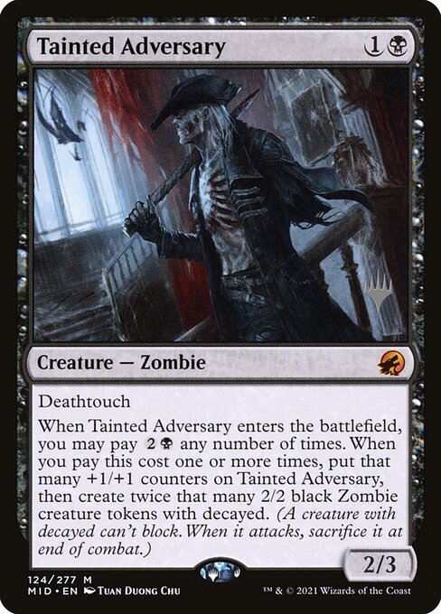 Magic the Gathering Card - Tainted Adversary - MTG Circle