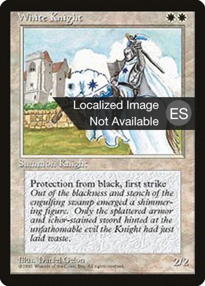 Magic the Gathering Card - White Knight - MTG Circle
