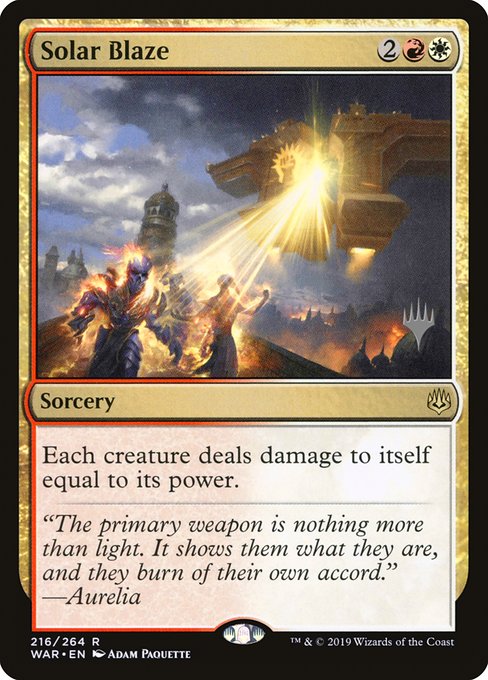 Magic the Gathering Card - Solar Blaze - MTG Circle