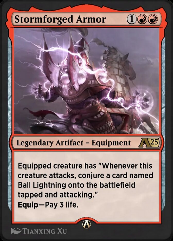 Magic the Gathering Card - Stormforged Armor - MTG Circle