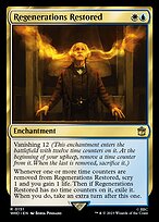 Magic the Gathering Card - Regenerations Restored - MTG Circle