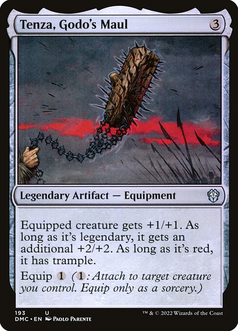 Magic the Gathering Card - Tenza, Godo's Maul - MTG Circle