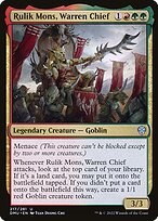 Magic the Gathering Card - Rulik Mons, Warren Chief - MTG Circle