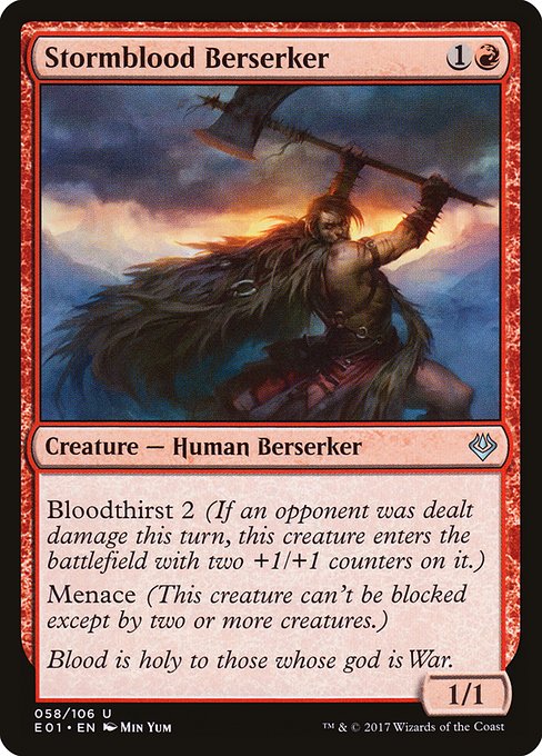 Magic the Gathering Card - Stormblood Berserker - MTG Circle