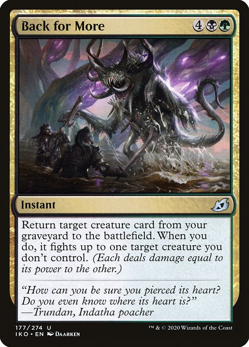 Magic the Gathering Card - Back for More - MTG Circle
