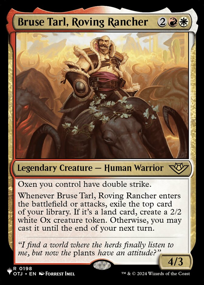 Magic the Gathering Card - Bruse Tarl, Roving Rancher - MTG Circle