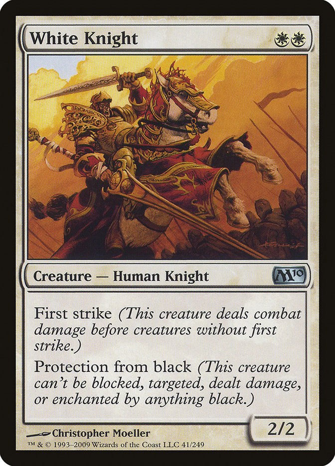 Magic the Gathering Card - White Knight - MTG Circle