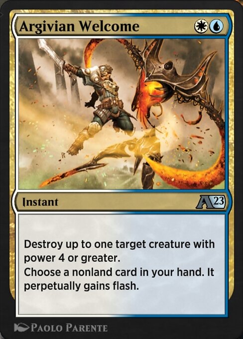 Magic the Gathering Card - Argivian Welcome - MTG Circle