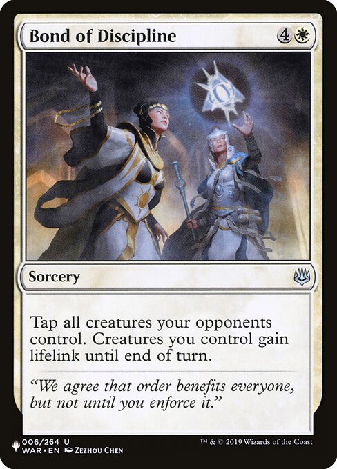 Magic the Gathering Card - Bond of Discipline - MTG Circle
