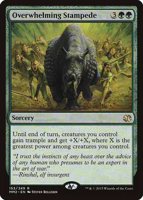 Magic the Gathering Card - Overwhelming Stampede - MTG Circle