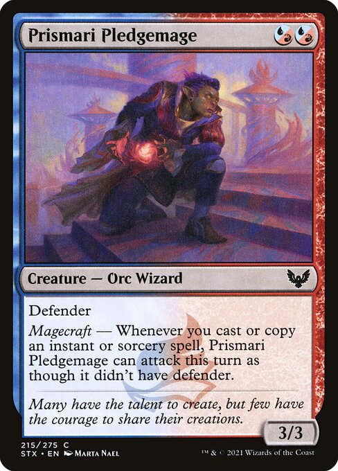 Magic the Gathering Card - Prismari Pledgemage - MTG Circle
