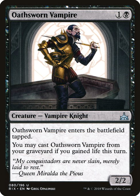 Magic the Gathering Card - Oathsworn Vampire - MTG Circle