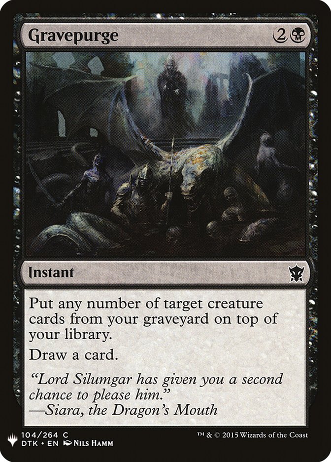 Magic the Gathering Card - Gravepurge - MTG Circle