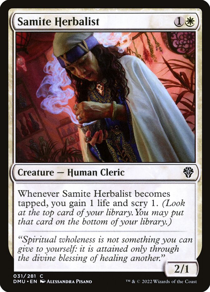 Magic the Gathering Card - Samite Herbalist - MTG Circle