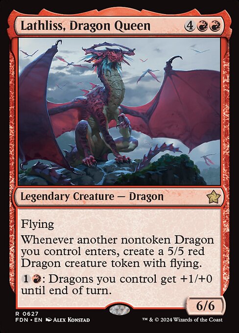 Magic the Gathering Card - Lathliss, Dragon Queen - MTG Circle
