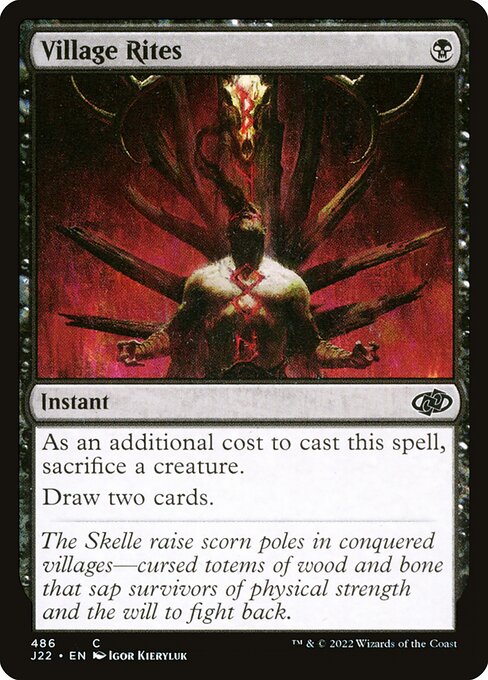 Magic the Gathering Card - Village Rites - MTG Circle